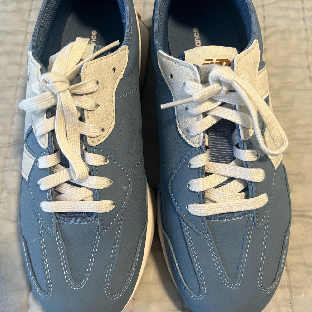 New Balance 327 Blue and White Sneakers